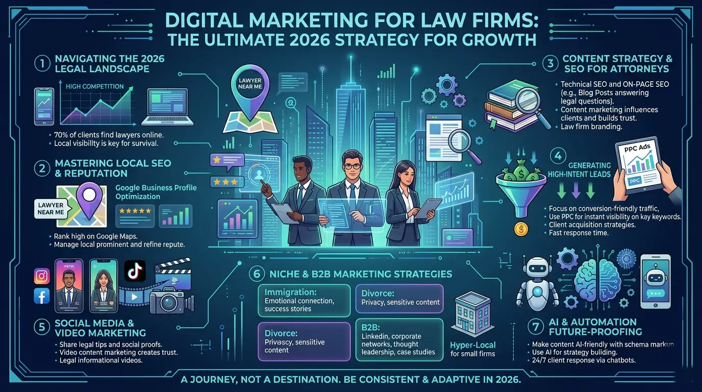 Digital Marketing for Law Firms Infographic
