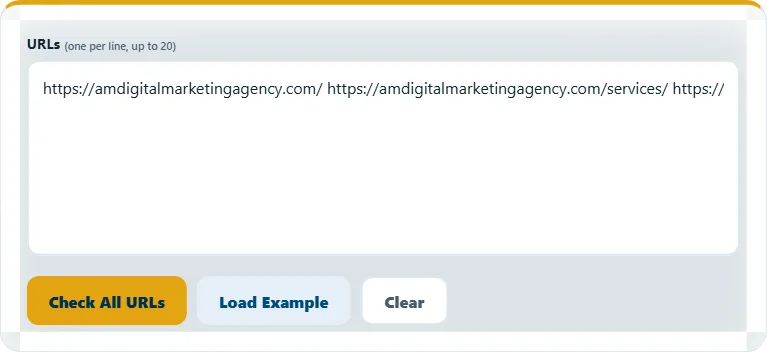 How to use the Bulk Website SEO Checker – step 1