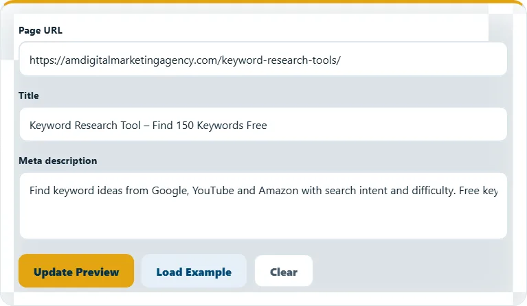 How to use the SERP Preview Tool – step 1